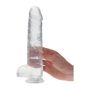 Dildo ogromne żylaste  z przyssawką i jadrami 25 cm - 3