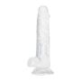 Ogromny żylasty penis z przyssawką i jadrami dildo 19 cm - 2