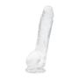 Penis dildo ogromne żylaste z przyssawką i jadrami 25 cm - 2