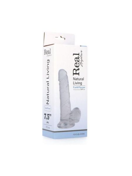 Dildo silikonowe grube z mocną przyssawką 19,5 cm - 4