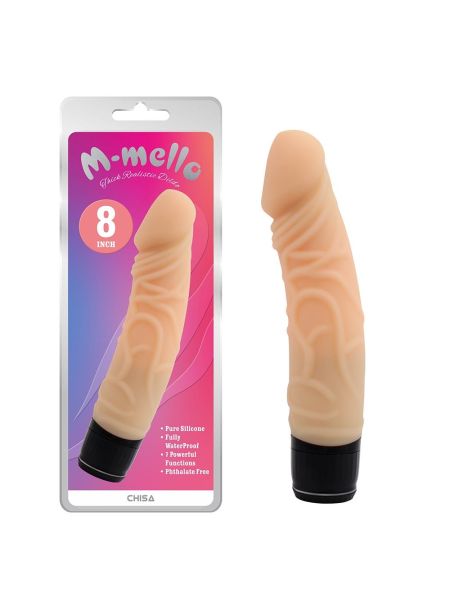 Wibrator realistyczny penis członek 19cm 7 trybów Cielisty