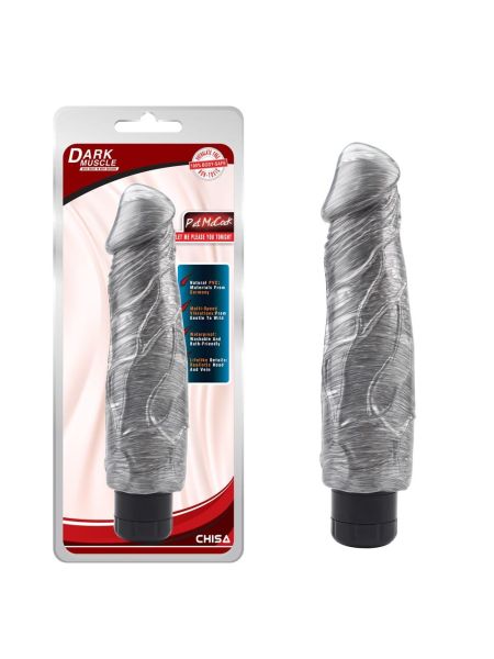 Wibrator penis realistyczny członek klasyczny 23cm Srebrny