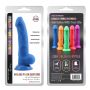 Dildo realistyczne penis naturalne przyssawka 21cm Niebieskie - 3