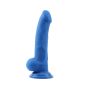 Dildo realistyczne penis naturalne przyssawka 21cm Niebieskie - 2