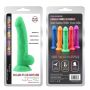 Dildo realistyczne penis naturalne przyssawka 21cm Zielone - 3