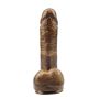 Dildo realistyczne członek jądram przyssawka 19 cm Złoty - 4