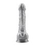 Dildo realistyczne jak penis przyssawka jądra 19cm Srebrne - 4