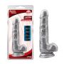 Dildo realistyczne jak penis przyssawka jądra 19cm Srebrne - 2