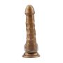 Dildo realistyczne jak penis przyssawka jądra 19cm Złote - 5