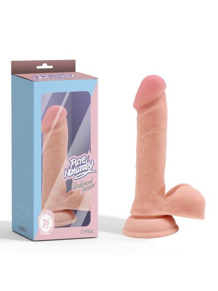 Dildo z przyssawką realistyczny penis jądra 19cm