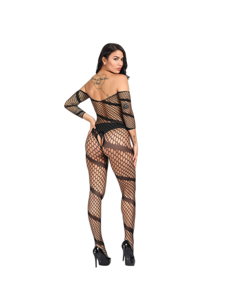 Bodystocking z dziurą w kroku z siateczki S/L - 2