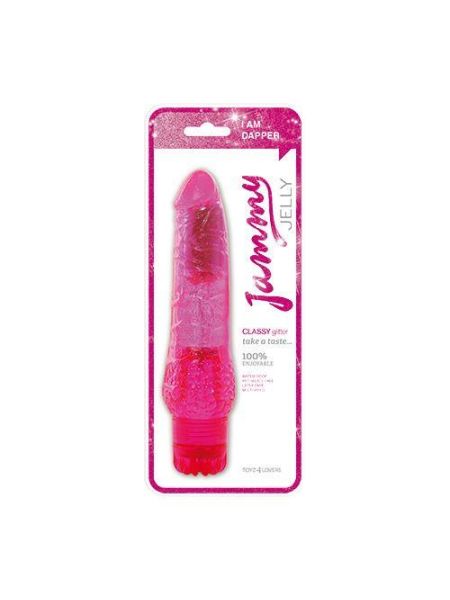 Wibrator realistyczny penis członek brokat 20cm - 2