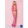 Erotyczny bodystocking siatka otwarty biust krok - 5