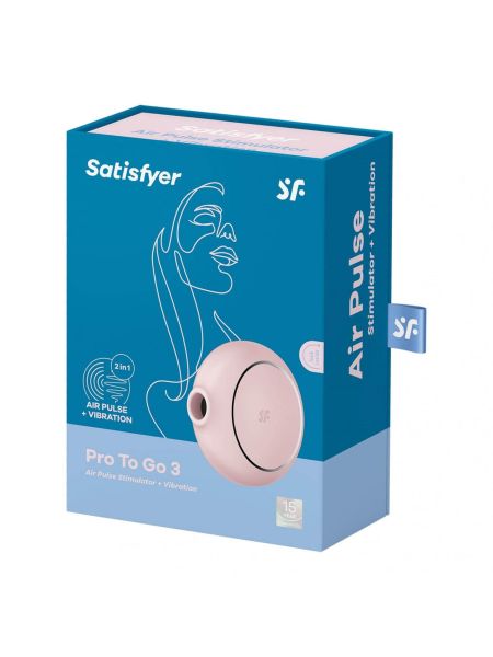 Stymulator masażer powietrzny Satisfyer Pro To Go 3 różowy - 2