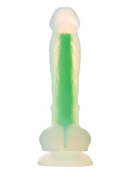 Świecące w ciemności dildo penis sex członek 17cm - 5