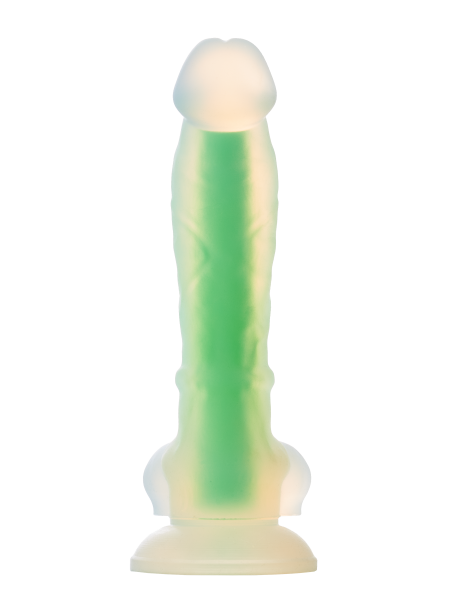 Świecące w ciemności dildo penis sex członek 17cm - 8