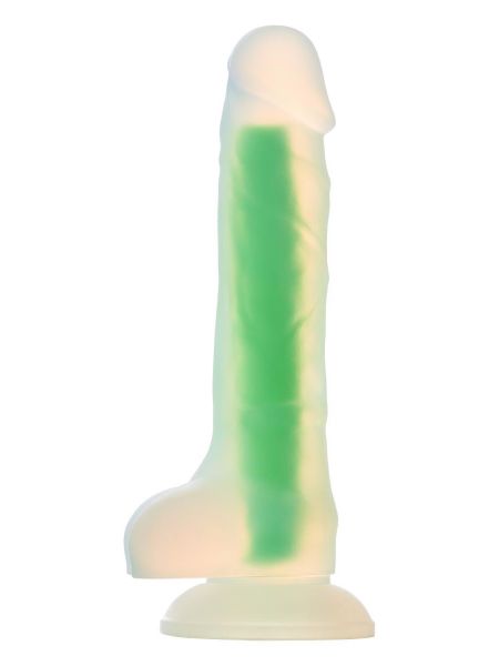 Świecące w ciemności dildo penis sex członek 17cm - 6