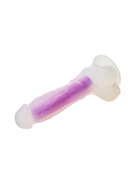 Świecące w ciemności dildo penis sex członek 19cm - 13