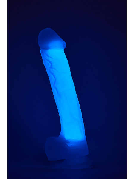 Świecące w ciemności dildo penis sex członek 19cm - 4