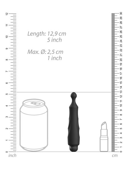 Mini wibrator pocisk 10 trybów okrągła końcówka - 6