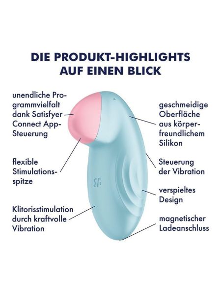 Stymulator łechtaczki satisfyer tropical tip blue - 6