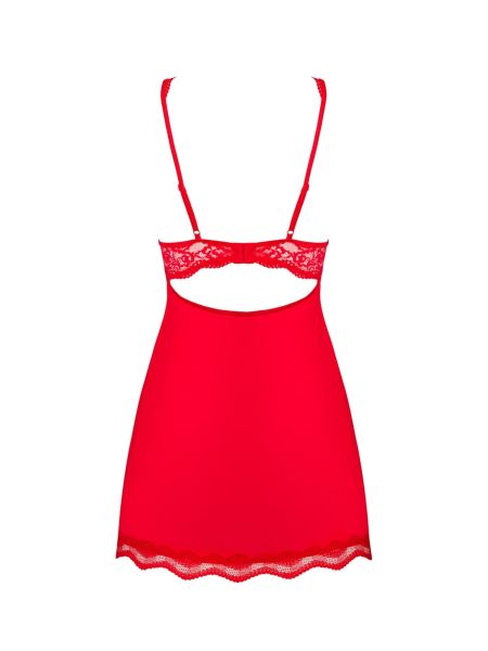 Babydoll czerwona koszulka i stringiL/XL - 6