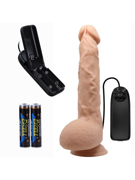 Sztuczny penis realistyczne dildo wibracje 24 cm - 9