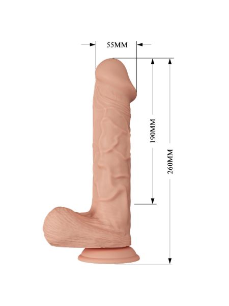 Dildo wibrujące sztuczny penis duże na pilota 26cm - 13