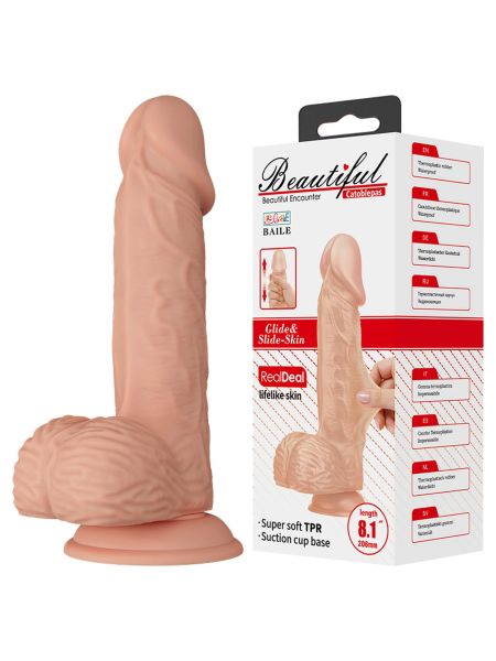 Dildo realistyczny sztuczny penis przyssawka 20,6