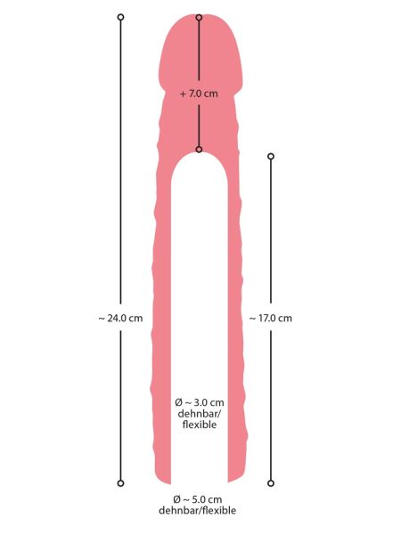 Realistyczna naturalna nakładka przedłużka penisa - 16