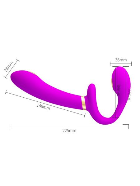 Wibrator dla par pegging elektrostymulacja strapon - 8