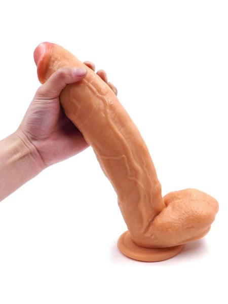 Duże dildo naturalny penis jądra przyssawka 28cm - 4