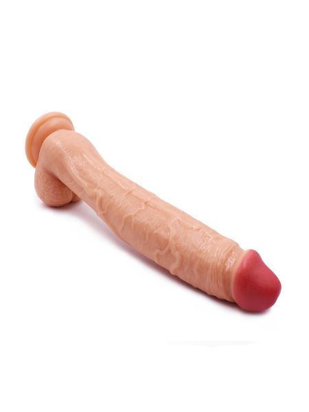 Duże dildo naturalny penis jądra przyssawka 31cm - 3
