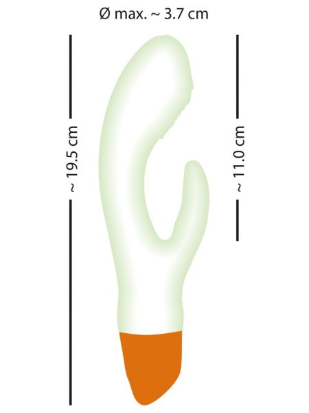 Wibrator z masażerem łechtaczki królik 10tryb 19cm - 8