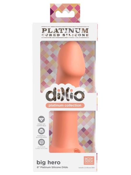 Sztuczny penis dildo do strapon przyssawka 17cm - 6