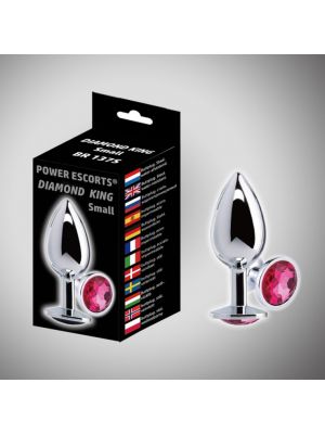 Stalowy plug analny z diamentem ozdobny korek 7cm - image 2