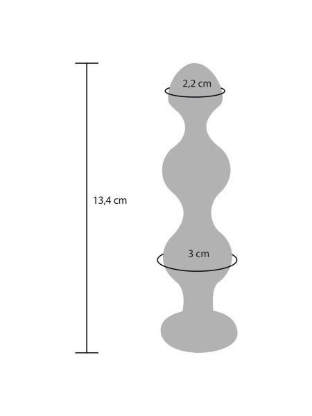 Ozdobna sonda analna diament korek stalowy 13cm - 4