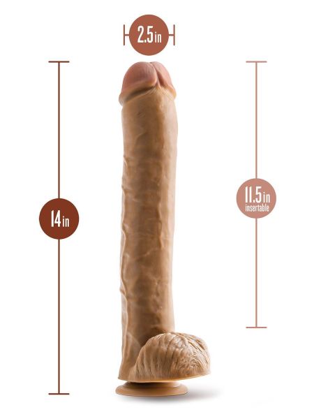 Realistyczne dildo penis duży wielki mega sex 35cm - 4