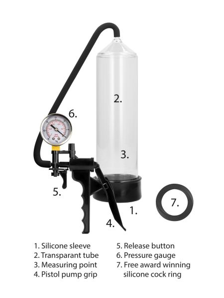 Pompka erekcyjna powiększająca penisa manometr - 8