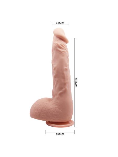 Elastyczne realistyczna skóra dildo 24 cm żylaste - 9