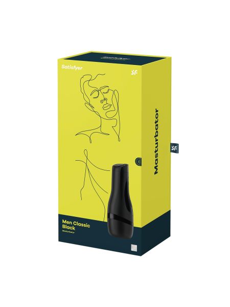 Masturbator Satisfyer Men cyberskóra ssanie penisa czarny