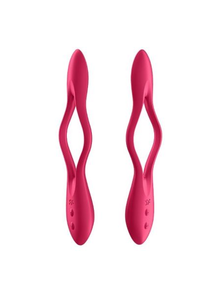 Wibrator podwójny Satisfyer Elastic Joy 10 trybów 23cm czerwony - 5