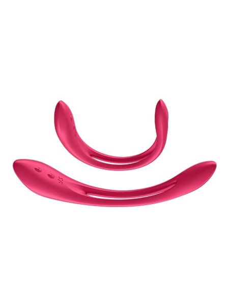 Wibrator podwójny Satisfyer Elastic Joy 10 trybów 23cm czerwony - 6