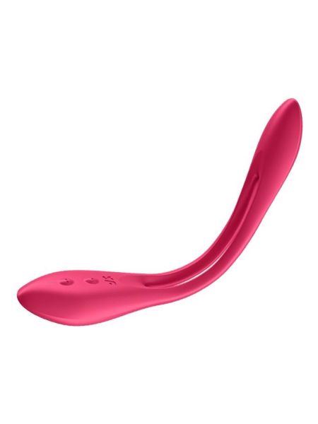 Wibrator podwójny Satisfyer Elastic Joy 10 trybów 23cm czerwony - 7