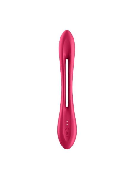 Wibrator podwójny Satisfyer Elastic Joy 10 trybów 23cm czerwony - 10