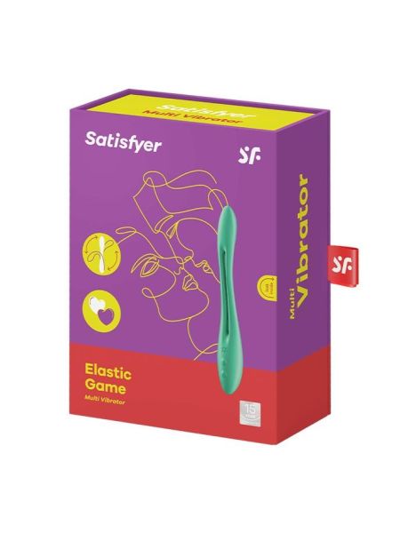 Wibrator dla par podwójny Satisfyer Elastic Game zielony