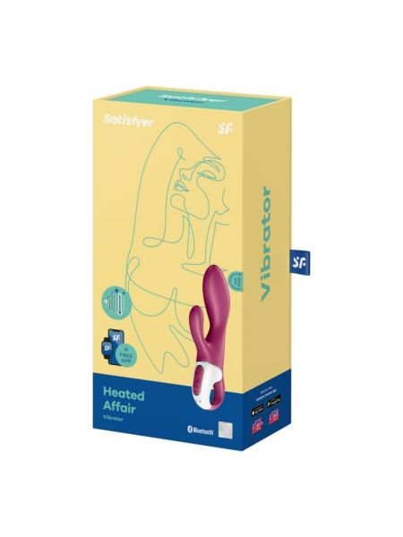 Wibrator króliczek ciepły Satisfyer Heated Affair bordowy