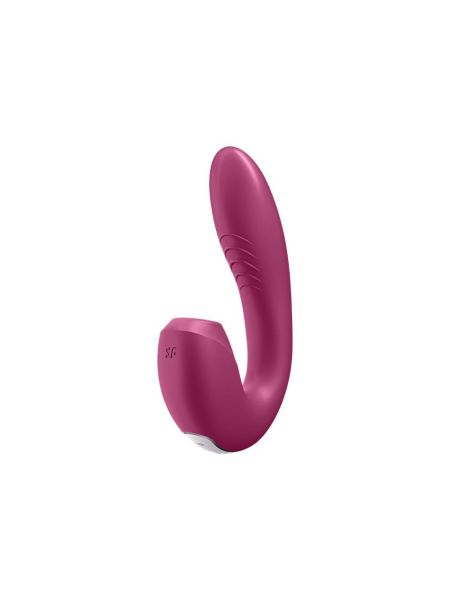 Masażer łechtaczki punktu G apka Satisfyer Sunray bordowy - 7