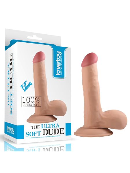 Żylaste dildo realistyczne z przyssawką 18 cm