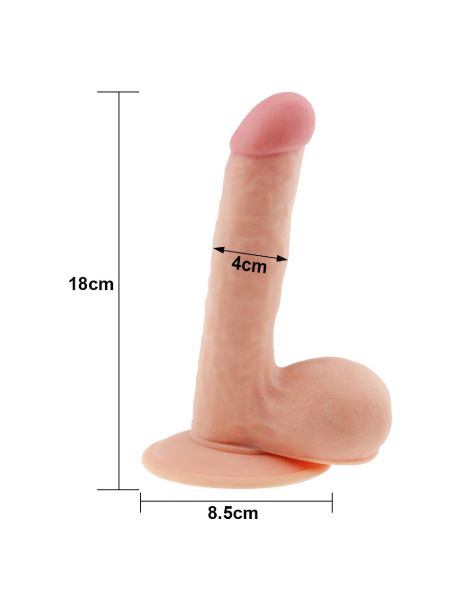 Żylaste dildo realistyczne z przyssawką 18 cm - 6